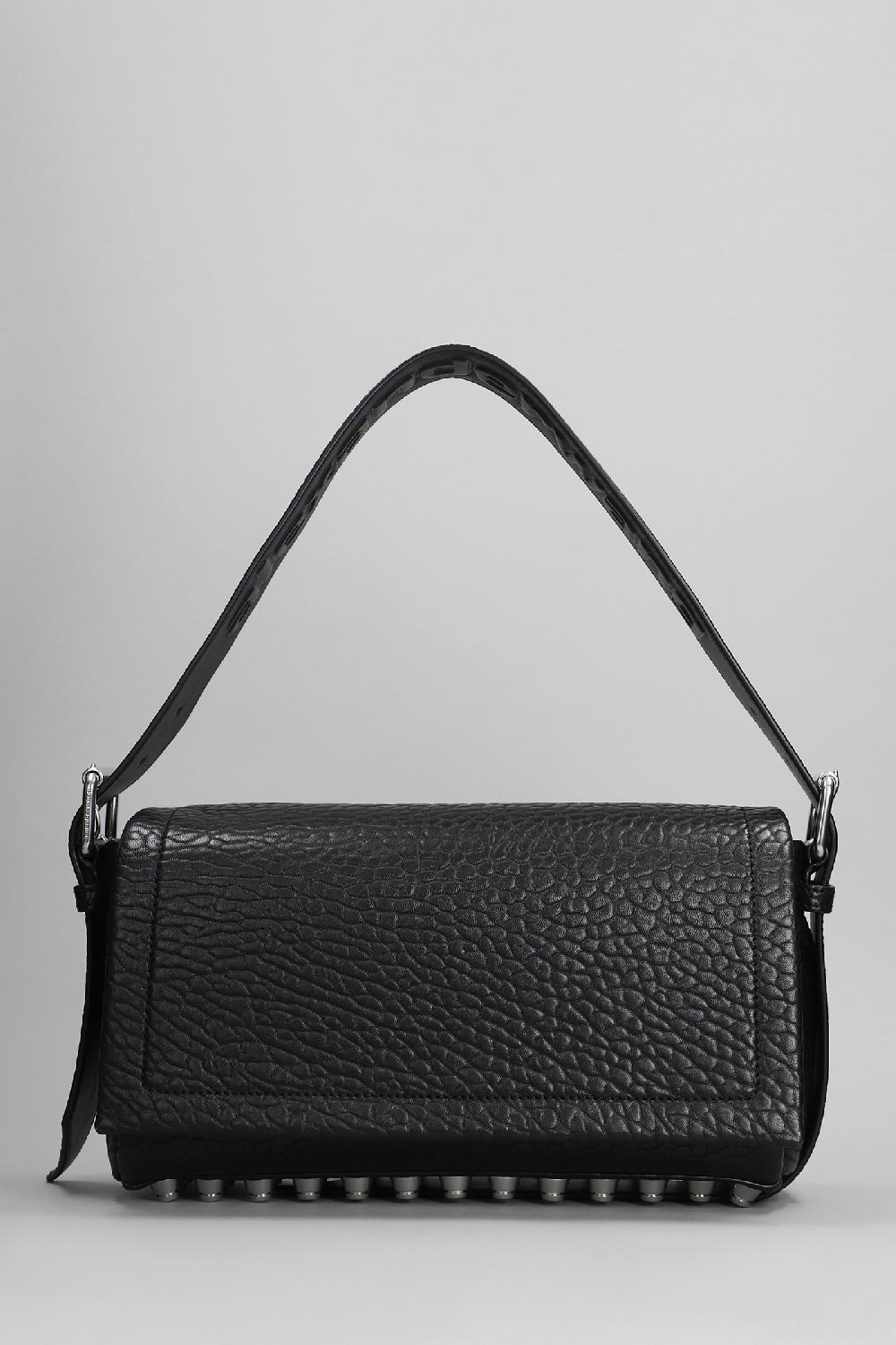 Deliberti Alexander Wang Borsa a spalla medium flap in pelle nera cod. 401578 - Deliberti The Luxury Shopping