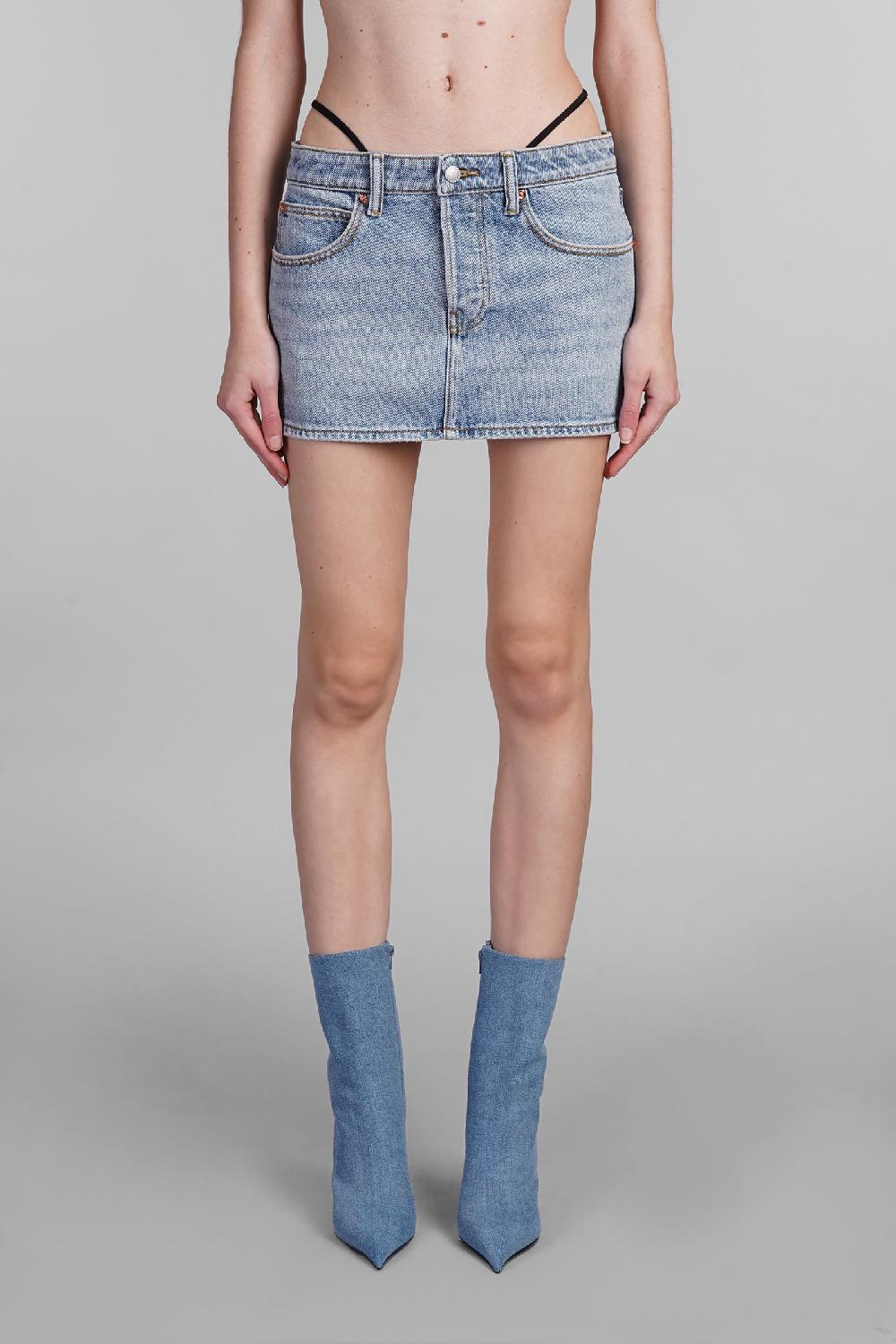 Deliberti Alexander Wang Gonna in cotone blu cod. 401874 - Deliberti The Luxury Shopping