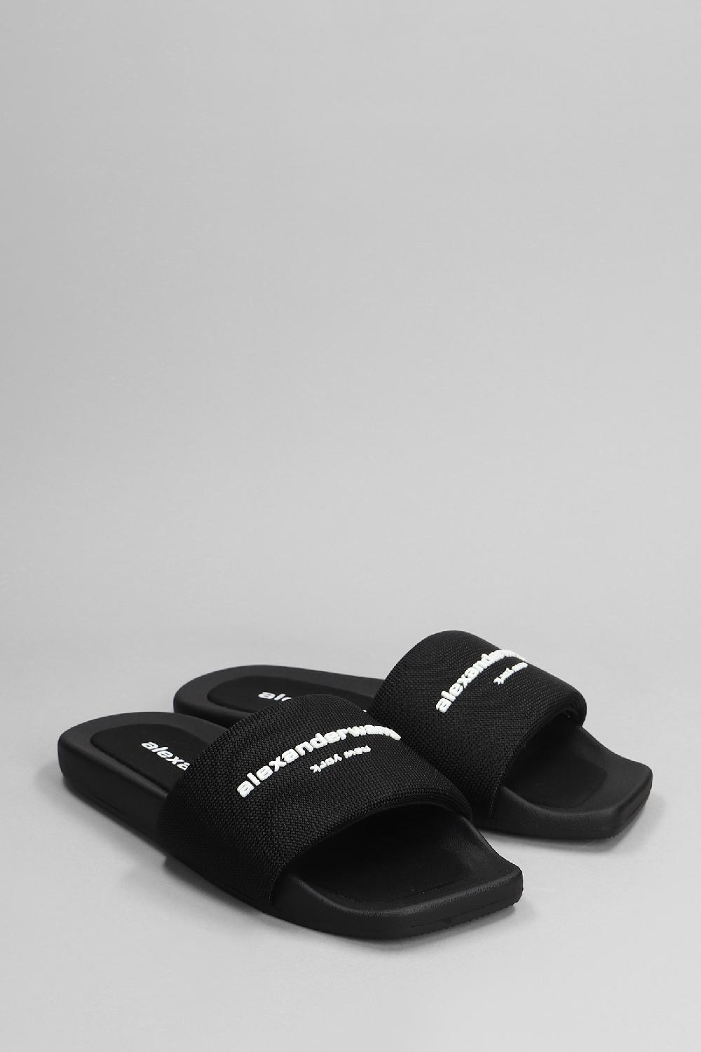 Deliberti Alexander Wang Sandali Flats In Gomma Nera Cod. 396441 - Deliberti The Luxury Shopping