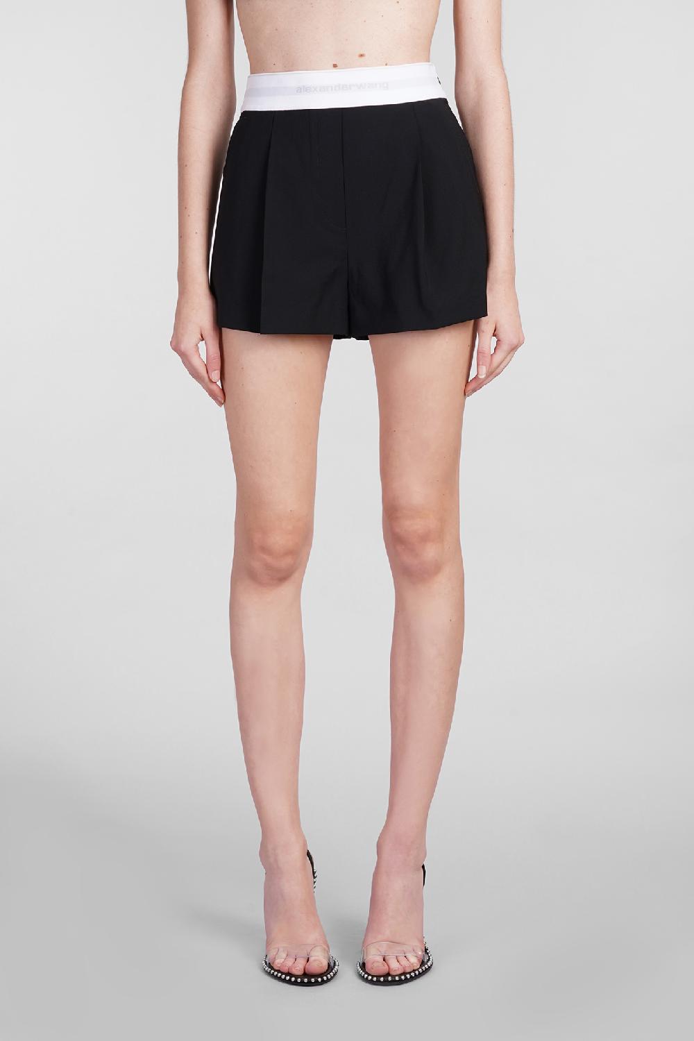 Deliberti Alexander Wang Shorts in lana nera cod. 401584 - Deliberti The Luxury Shopping