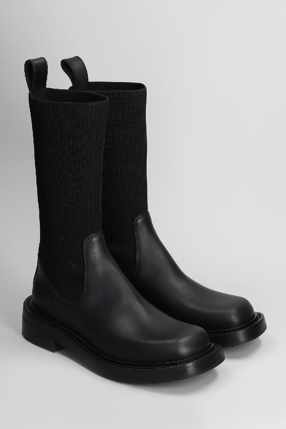 Deliberti Alexander Wang Tronchetti Tacco Alto Detroit Sock Boot In Pelle Nera Cod. 408596 - Deliberti The Luxury Shopping