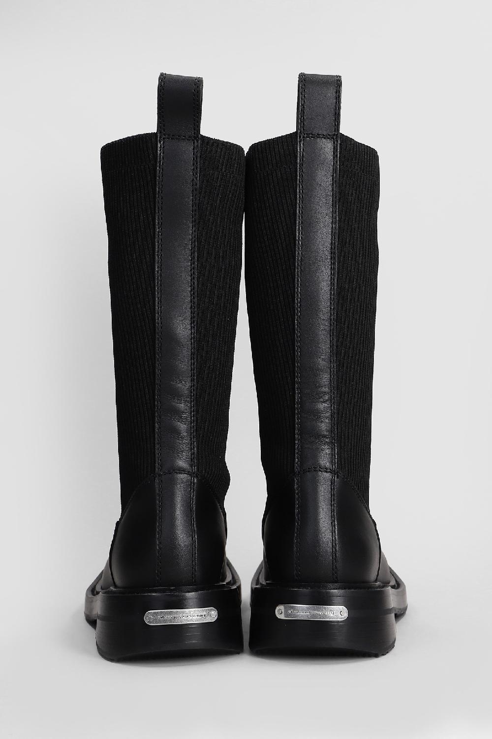 Deliberti Alexander Wang Tronchetti Tacco Alto Detroit Sock Boot In Pelle Nera Cod. 408596 - Deliberti The Luxury Shopping