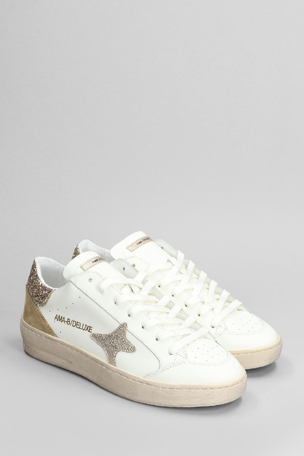 Deliberti Ama Brand Sneakers In Pelle Bianca Cod. 404589 - Deliberti The Luxury Shopping