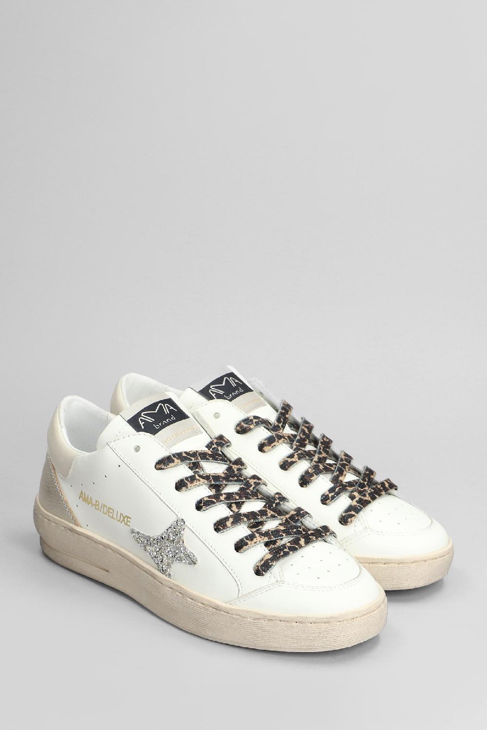 Deliberti Ama Brand Sneakers In Pelle Bianca Cod. 404590 - Deliberti The Luxury Shopping