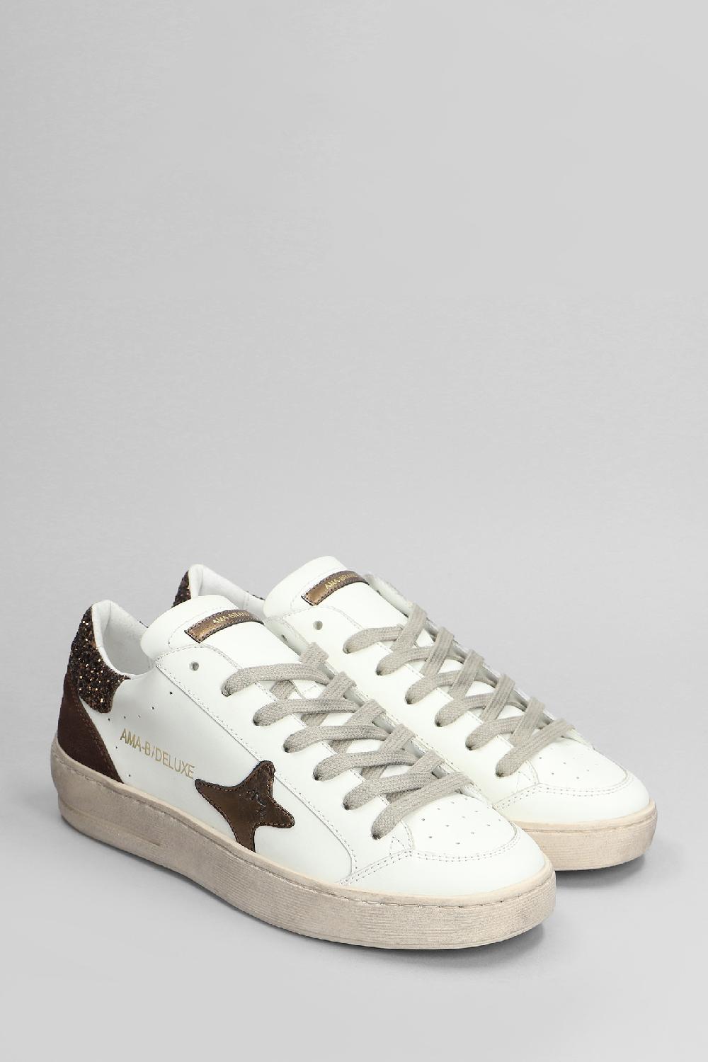 Deliberti Ama Brand Sneakers In Pelle Bianca Cod. 404591 - Deliberti The Luxury Shopping