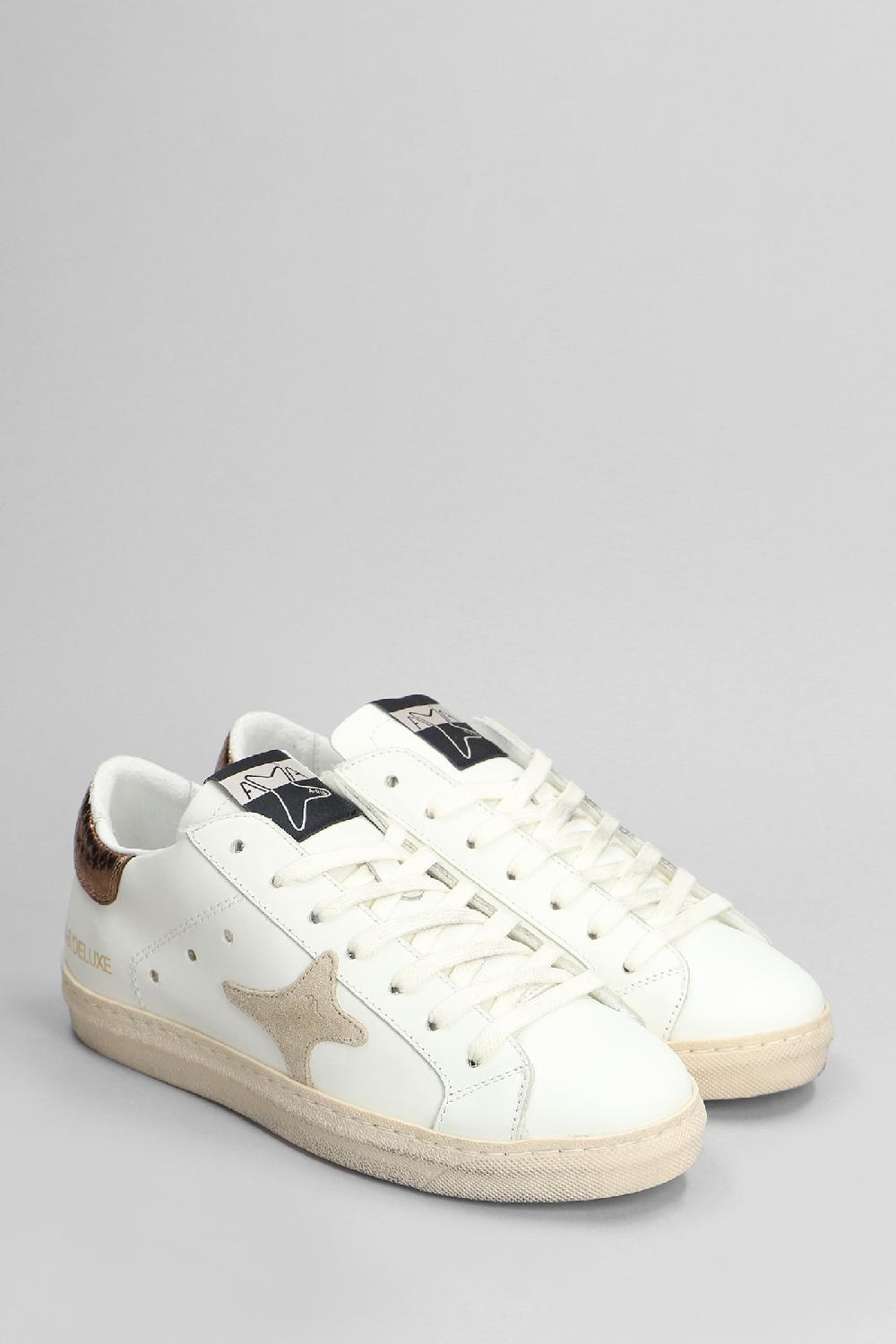 Deliberti Ama Brand Sneakers In Pelle Bianca Cod. 404594 - Deliberti The Luxury Shopping