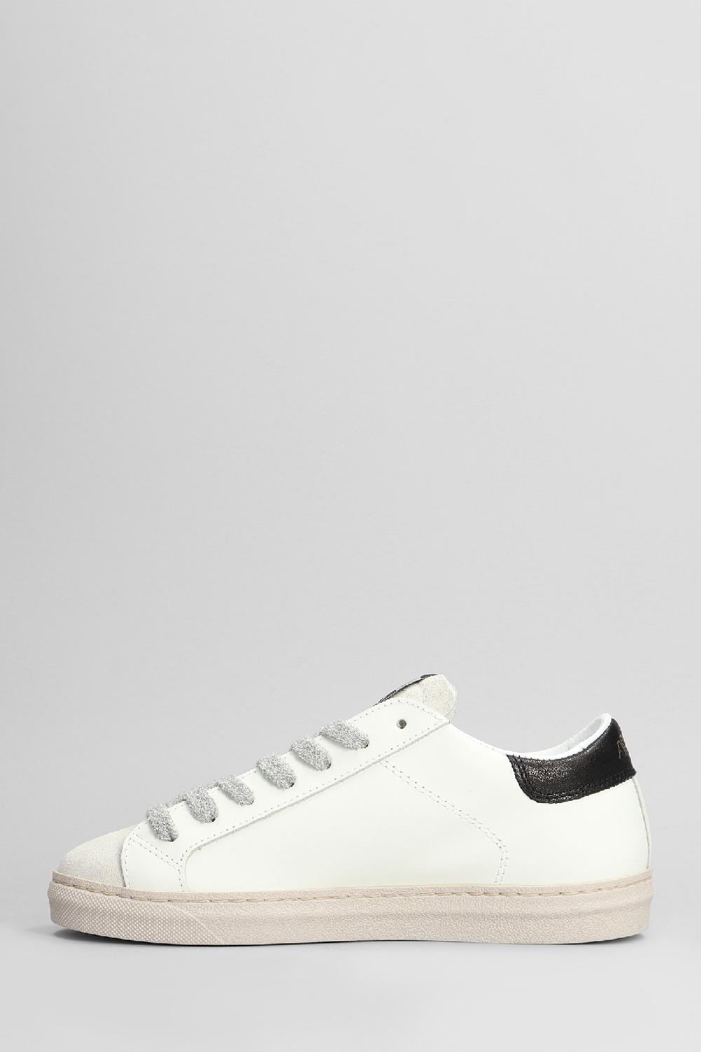 Deliberti Ama Brand Sneakers In Pelle E Camoscio Bianco Cod. 404593 - Deliberti The Luxury Shopping