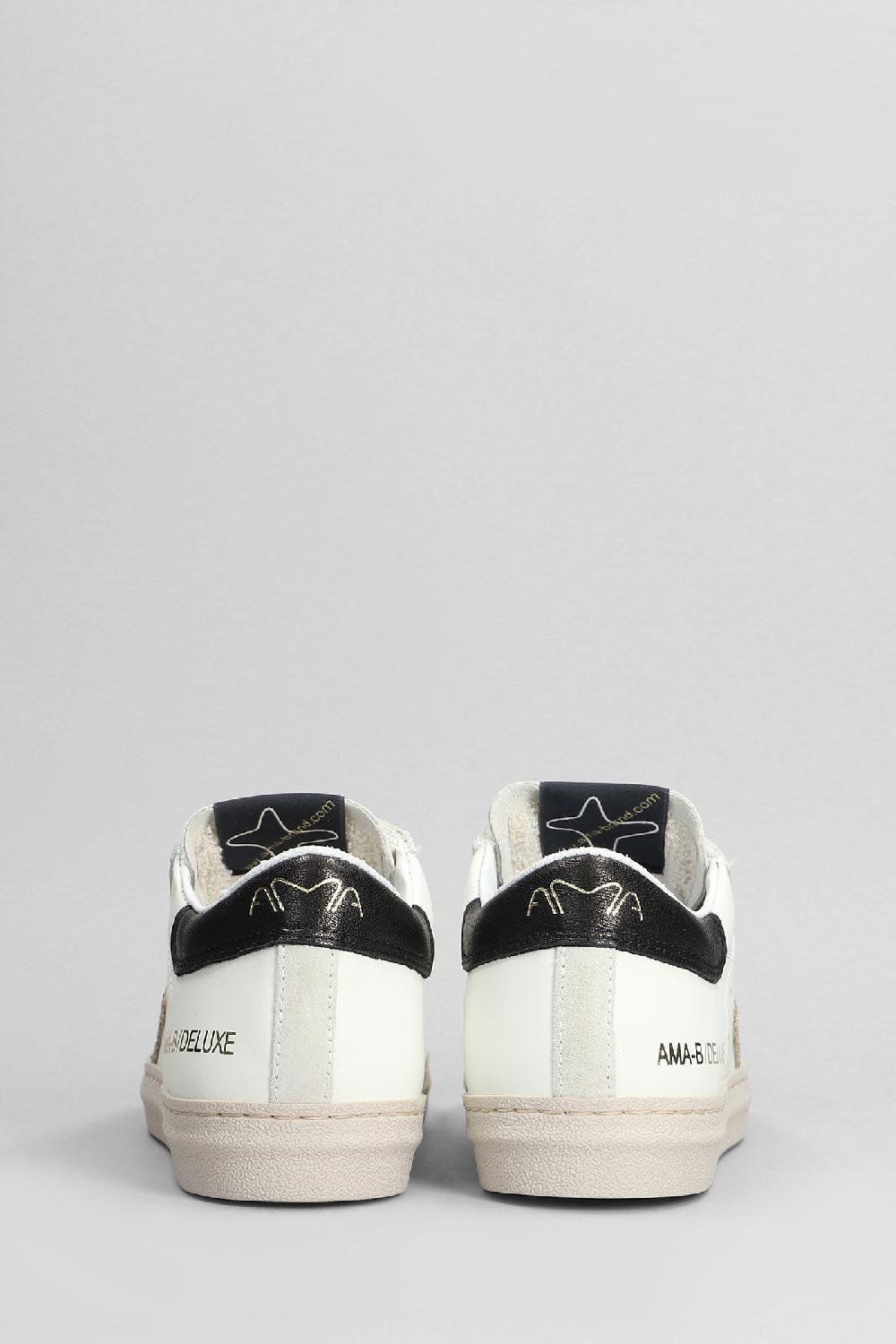 Deliberti Ama Brand Sneakers In Pelle E Camoscio Bianco Cod. 404593 - Deliberti The Luxury Shopping