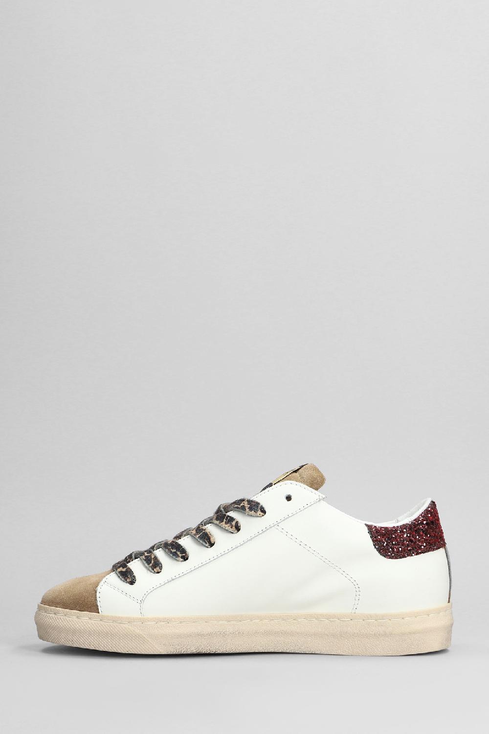 Deliberti Ama Brand Sneakers In Pelle E Camoscio Bianco Cod. 404596 - Deliberti The Luxury Shopping