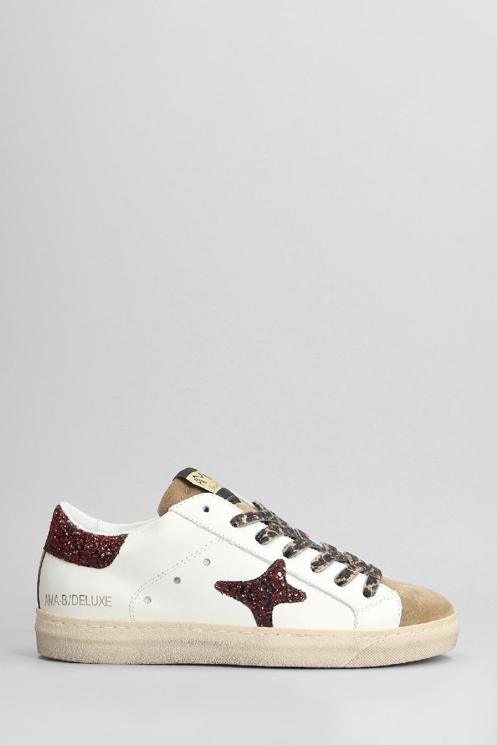 Deliberti Ama Brand Sneakers in pelle e camoscio bianco cod. 404596 - Deliberti The Luxury Shopping