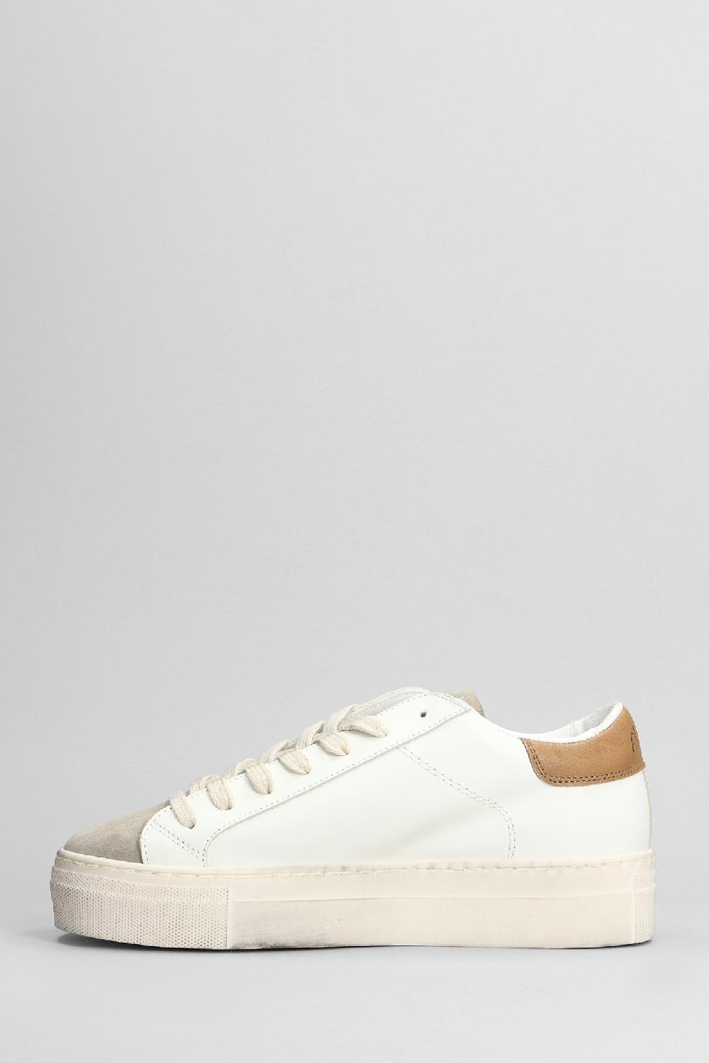 Deliberti Ama Brand Sneakers In Pelle E Camoscio Bianco Cod. 404597 - Deliberti The Luxury Shopping