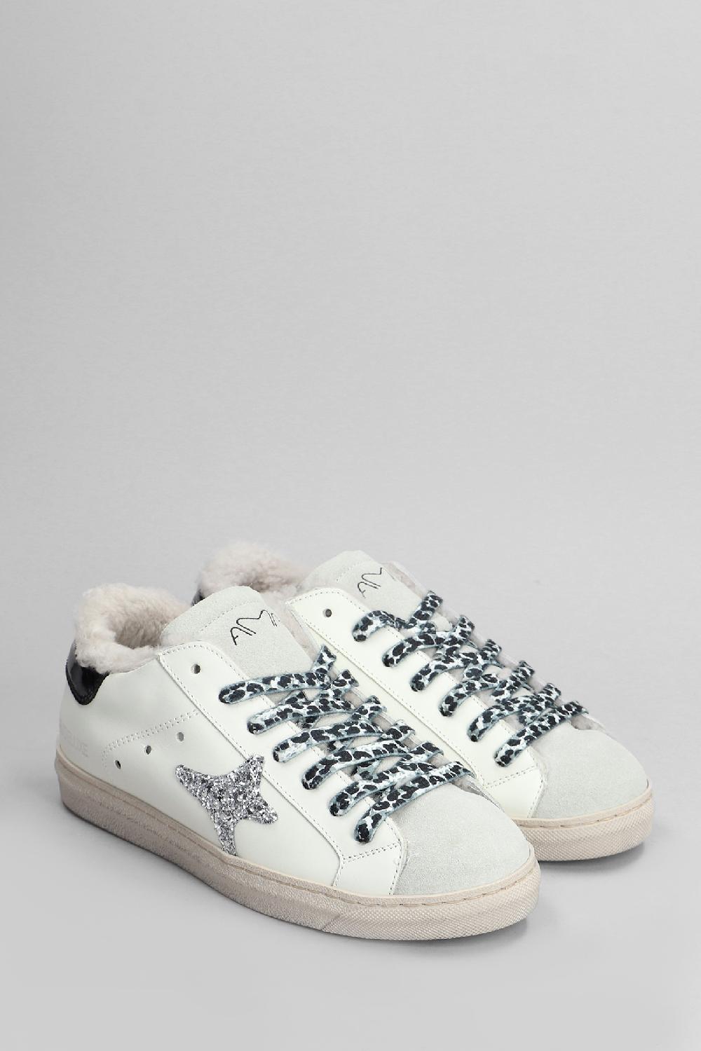 Deliberti Ama Brand Sneakers In Pelle E Camoscio Bianco Cod. 405145 - Deliberti The Luxury Shopping