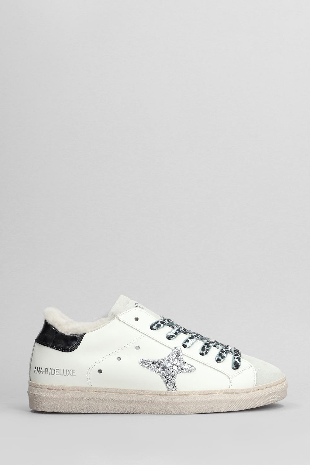 Deliberti Ama Brand Sneakers in pelle e camoscio bianco cod. 405145 - Deliberti The Luxury Shopping