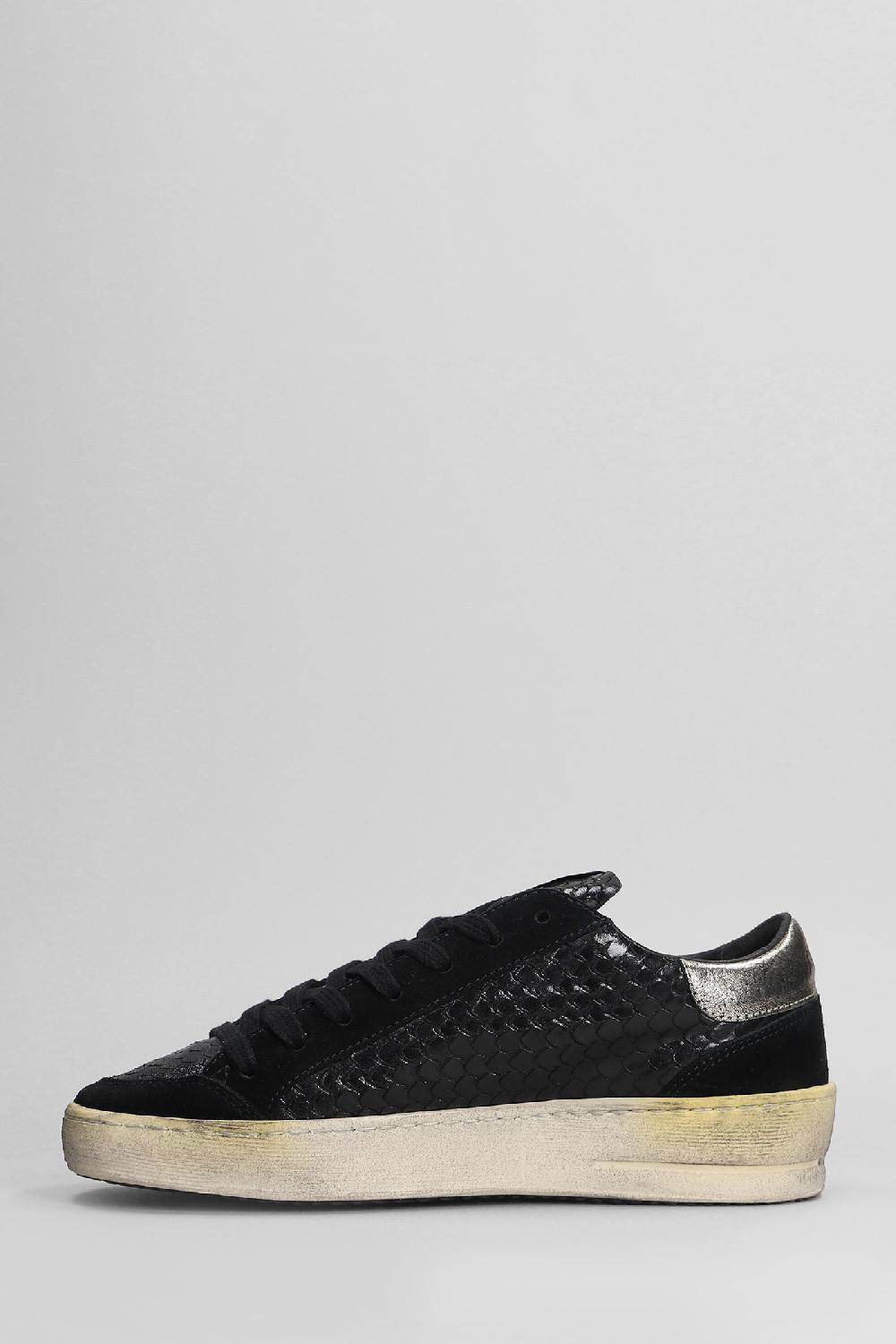 Deliberti Ama Brand Sneakers In Pelle E Camoscio Nero Cod. 404599 - Deliberti The Luxury Shopping