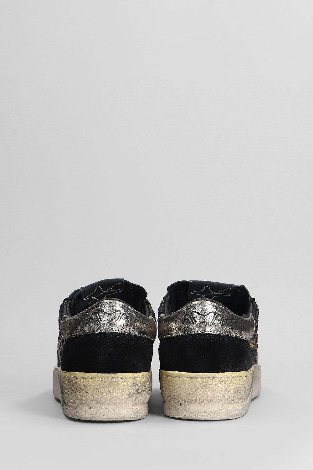 Deliberti Ama Brand Sneakers In Pelle E Camoscio Nero Cod. 404599 - Deliberti The Luxury Shopping