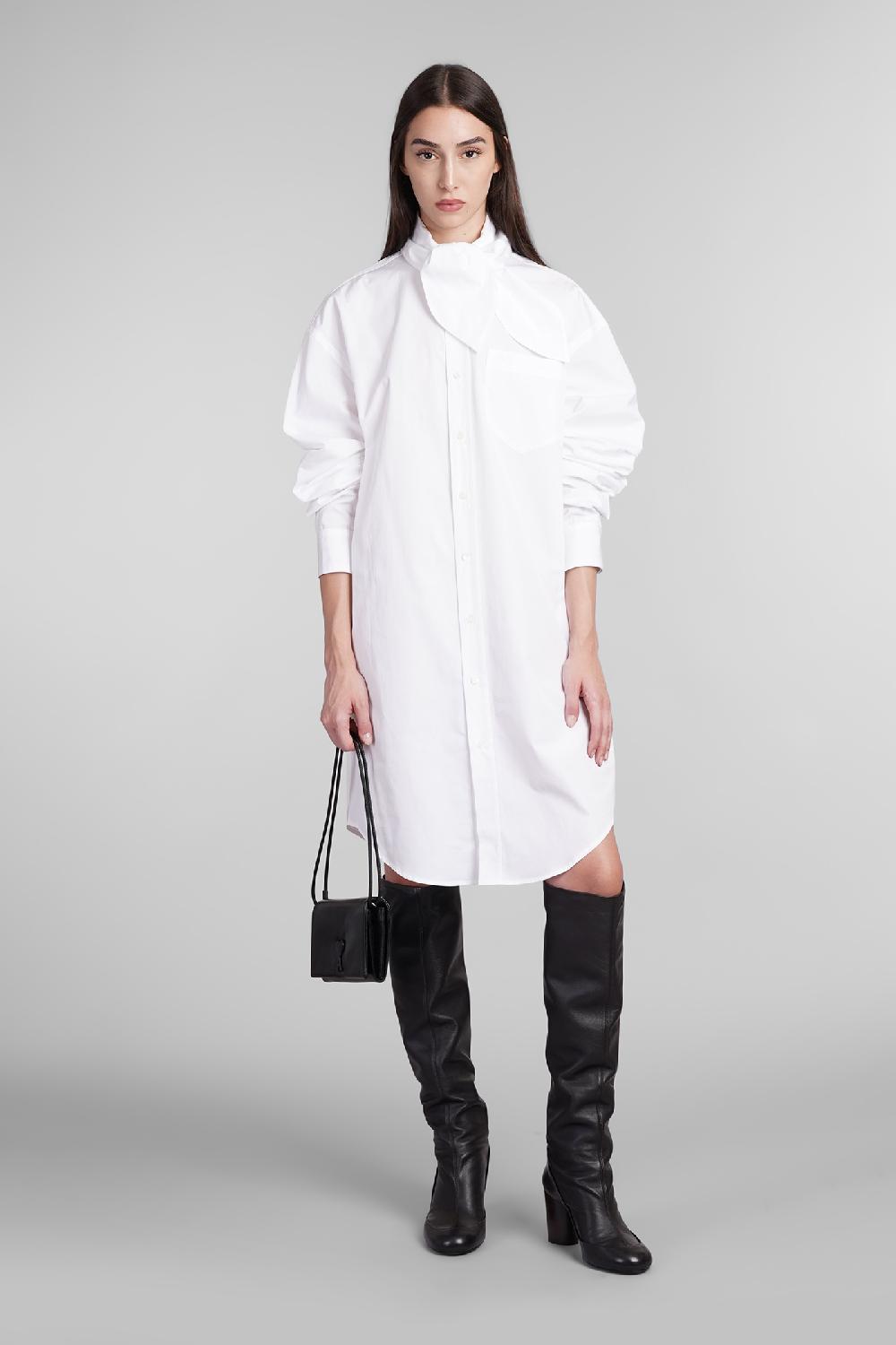 Deliberti Ami Paris Abito In Cotone Bianco Cod. 403272 - Deliberti The Luxury Shopping