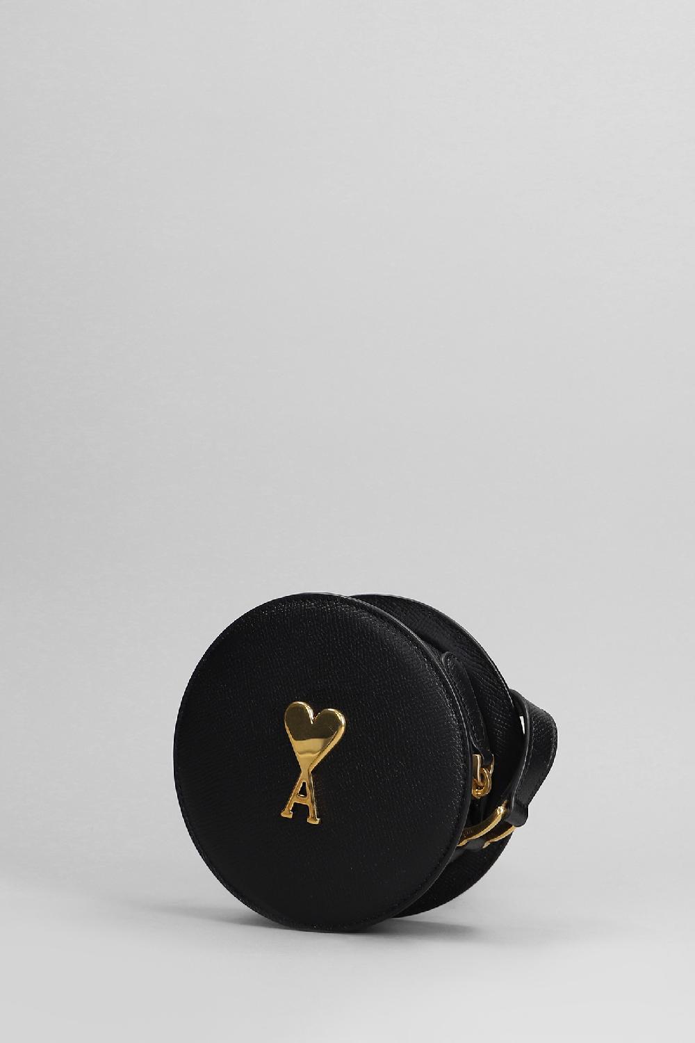 Deliberti Ami Paris Borsa A Spalla In Pelle Nera Cod. 399038 - Deliberti The Luxury Shopping