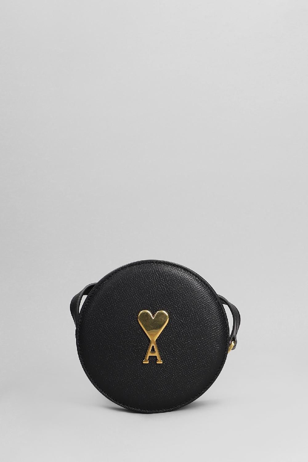 Deliberti Ami Paris Borsa a spalla in pelle nera cod. 399038 - Deliberti The Luxury Shopping