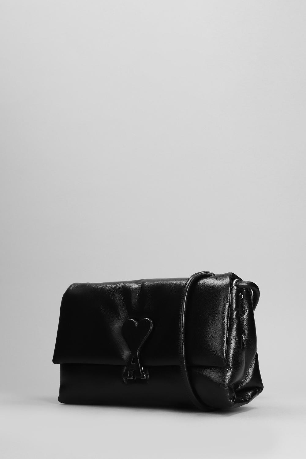 Deliberti Ami Paris Borsa A Spalla In Pelle Nera Cod. 401905 - Deliberti The Luxury Shopping