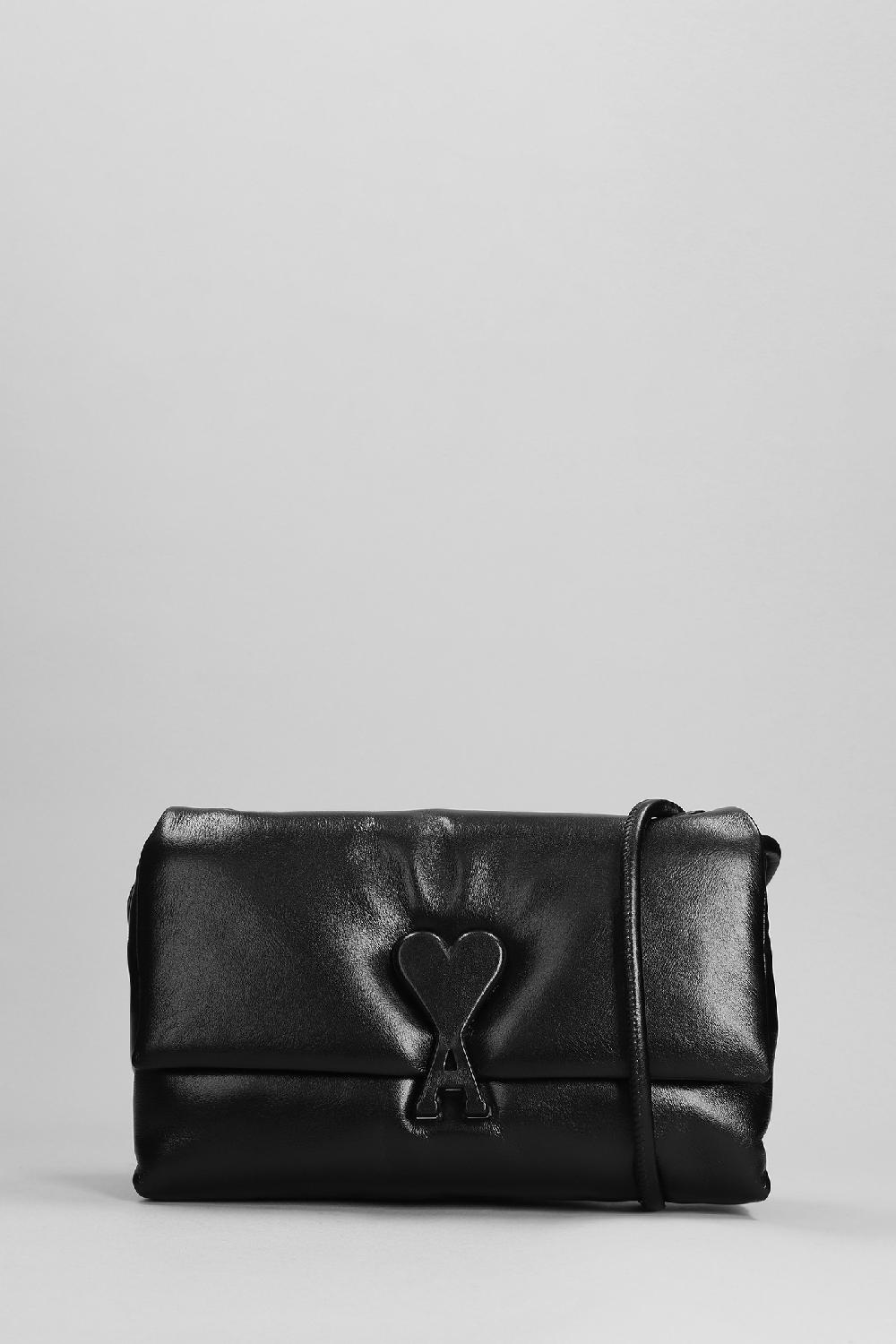 Deliberti Ami Paris Borsa a spalla in pelle nera cod. 401905 - Deliberti The Luxury Shopping