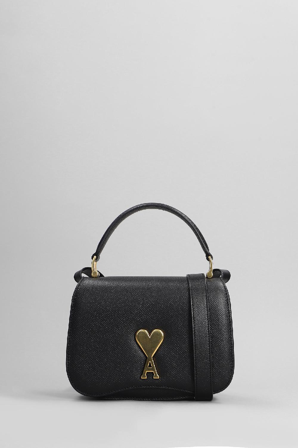 Deliberti Ami Paris Borsa a spalla in pelle nera cod. 401906 - Deliberti The Luxury Shopping