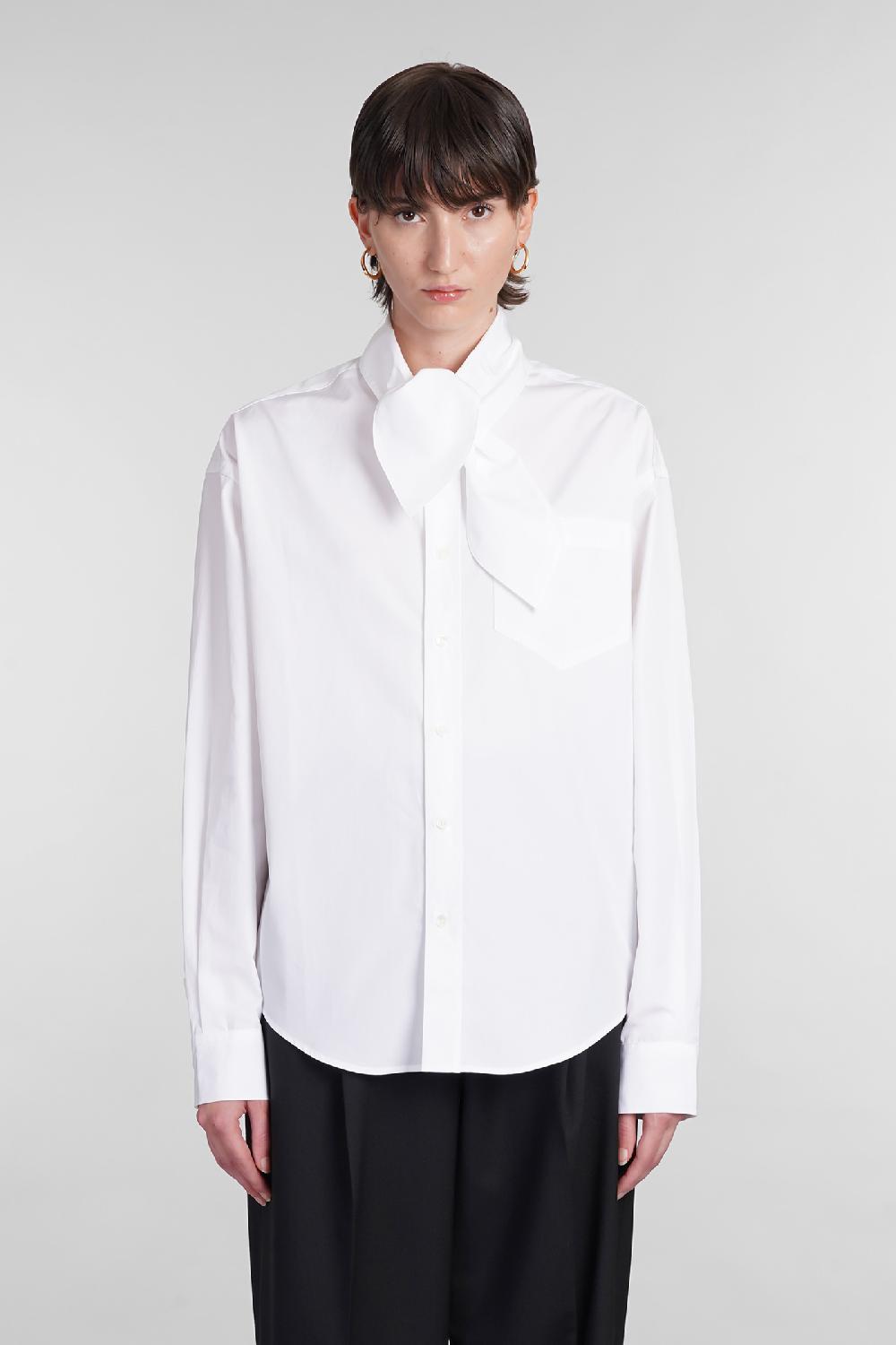 Deliberti Ami Paris Camicia in cotone bianco cod. 402084 - Deliberti The Luxury Shopping