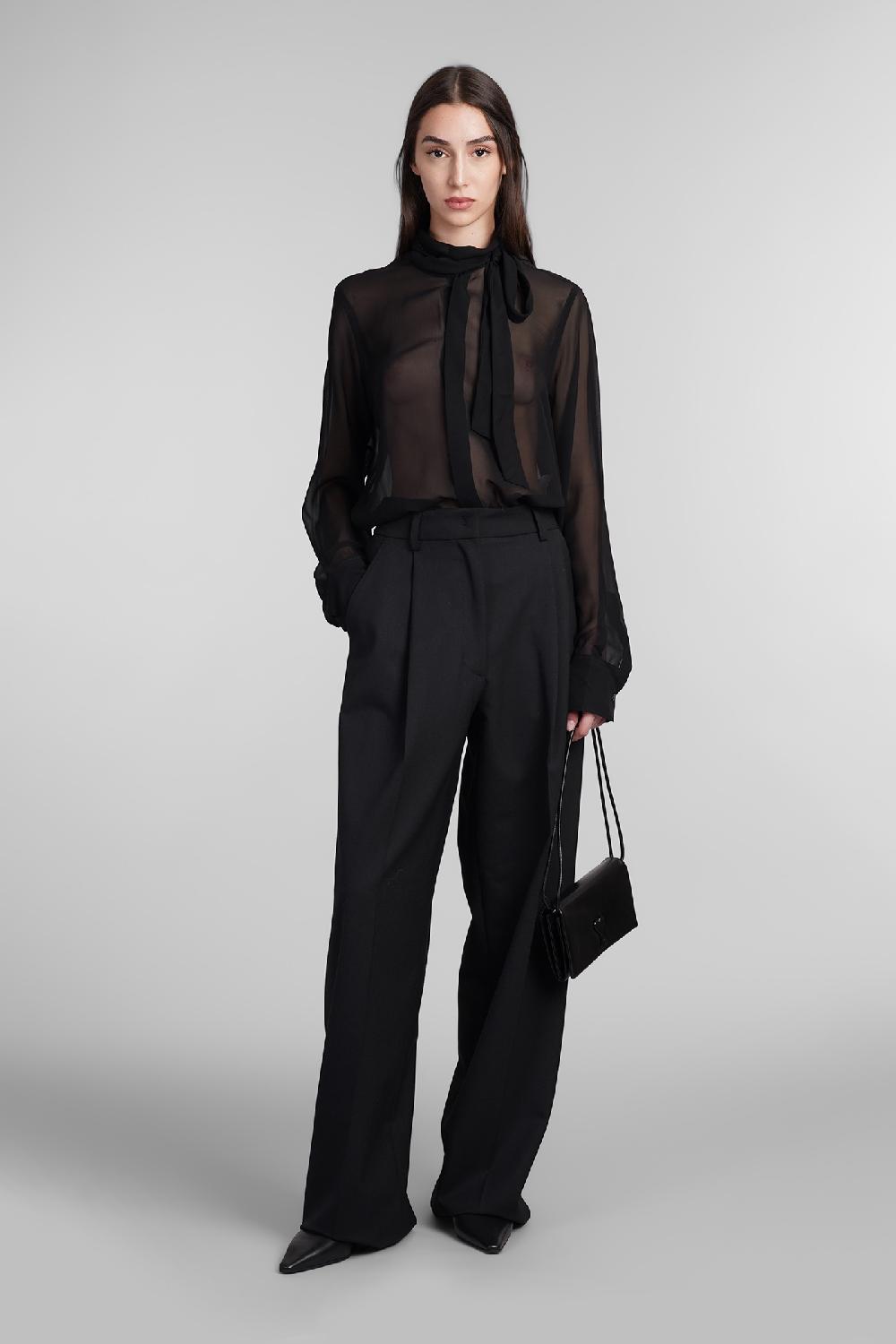 Deliberti Ami Paris Camicia In Seta Nera Cod. 403273 - Deliberti The Luxury Shopping