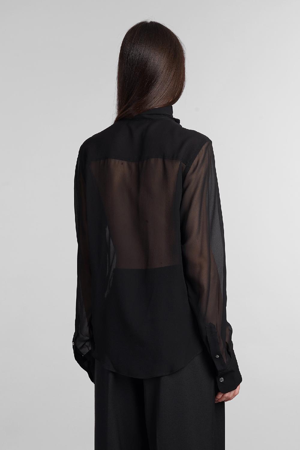 Deliberti Ami Paris Camicia In Seta Nera Cod. 403273 - Deliberti The Luxury Shopping