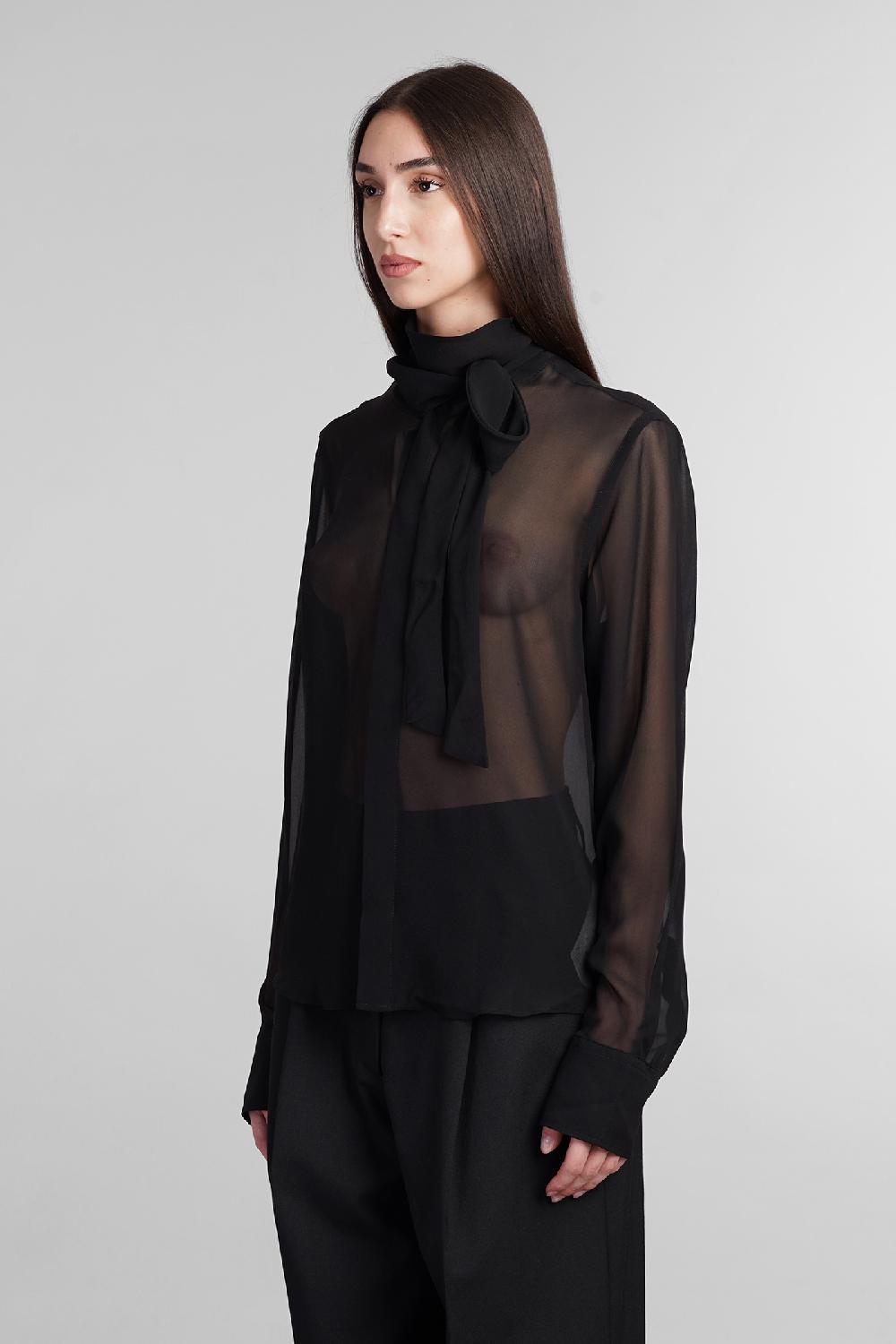 Deliberti Ami Paris Camicia In Seta Nera Cod. 403273 - Deliberti The Luxury Shopping