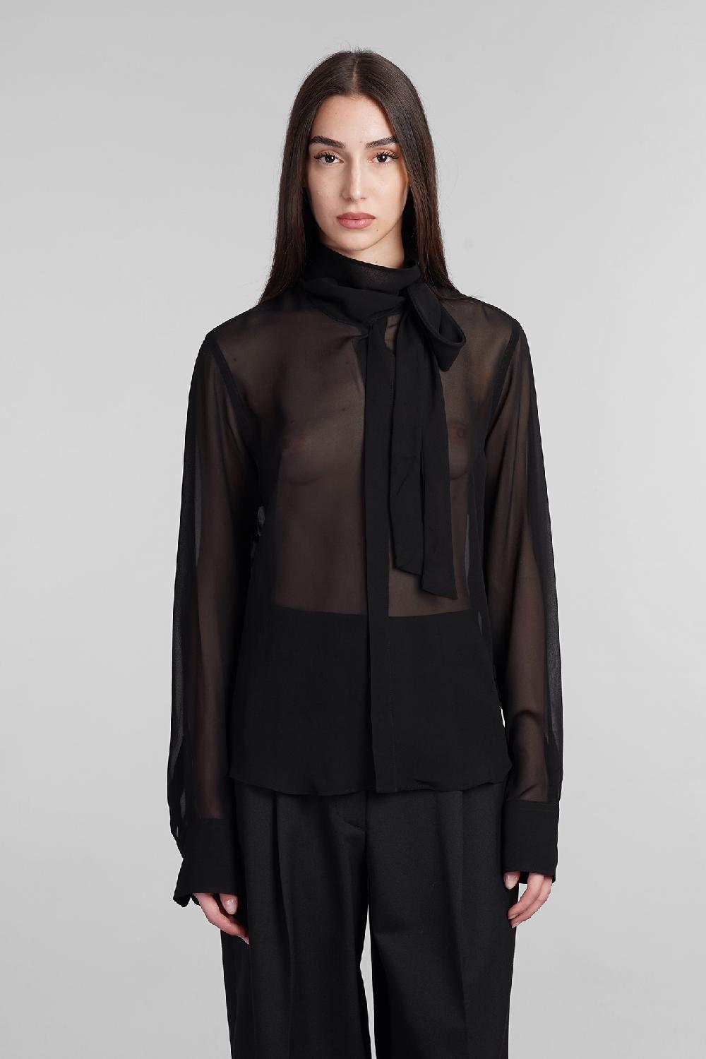 Deliberti Ami Paris Camicia in seta nera cod. 403273 - Deliberti The Luxury Shopping