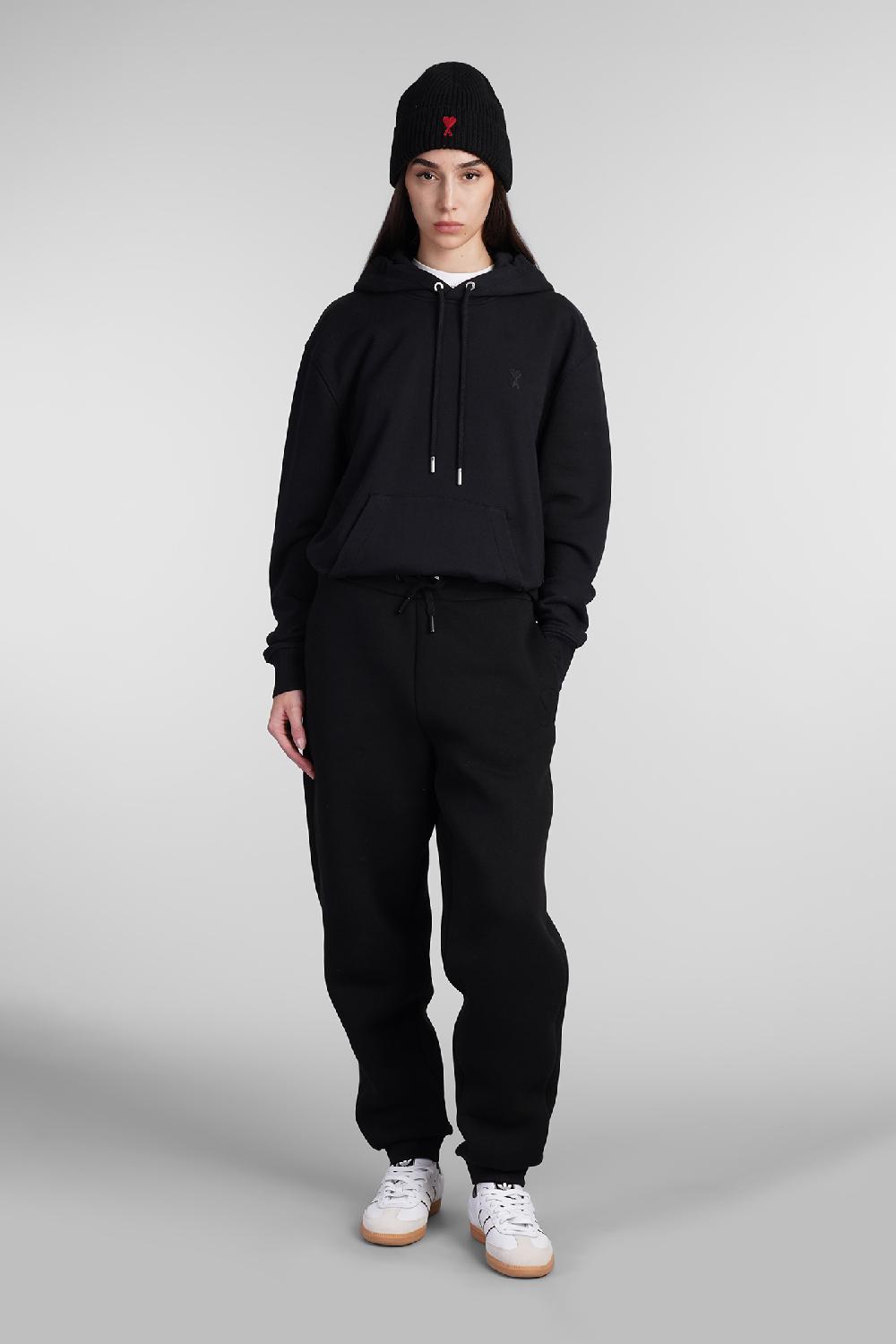 Deliberti Ami Paris Felpa In Cotone Nero Cod. 402083 - Deliberti The Luxury Shopping