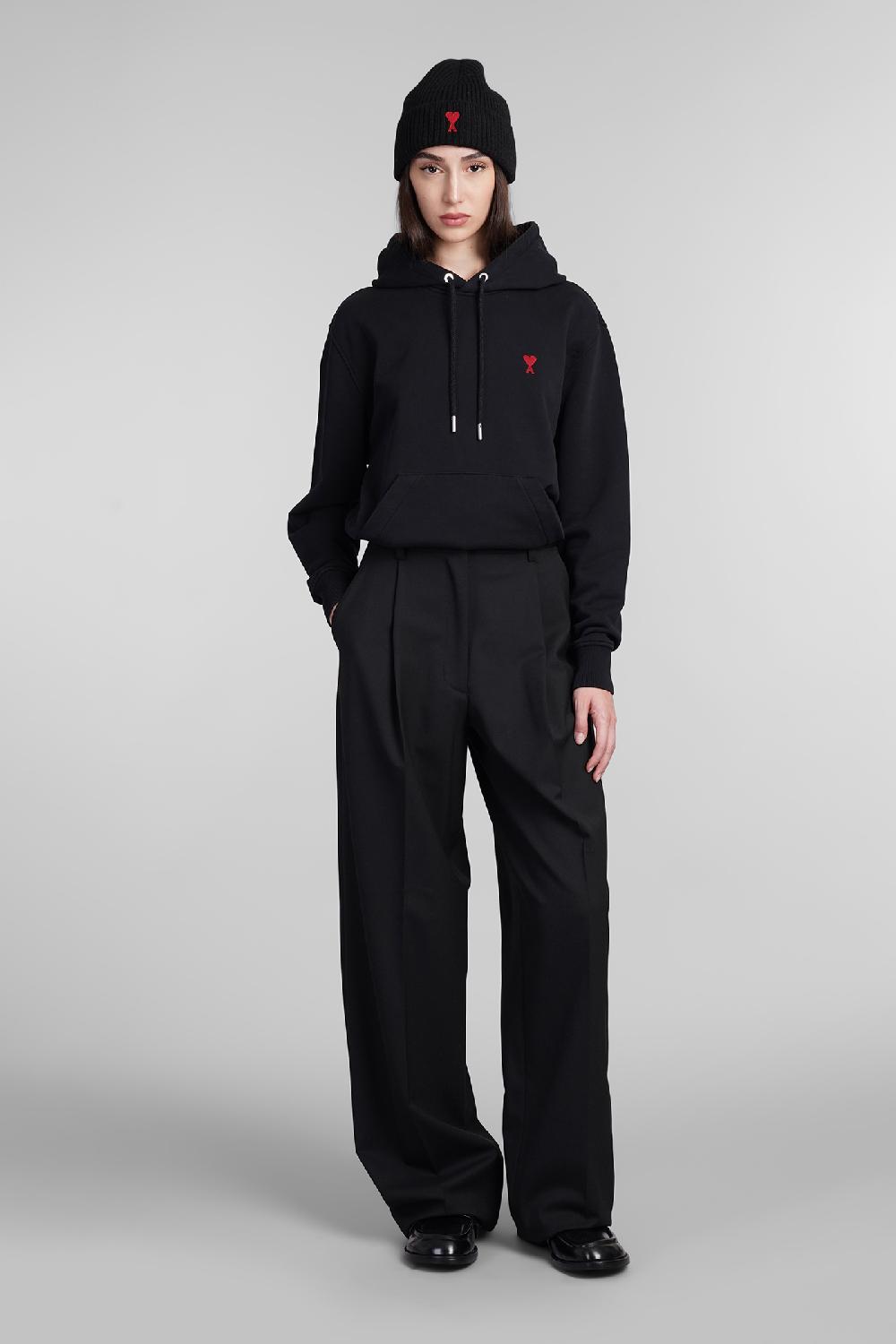 Deliberti Ami Paris Felpa In Cotone Nero Cod. 406118 - Deliberti The Luxury Shopping