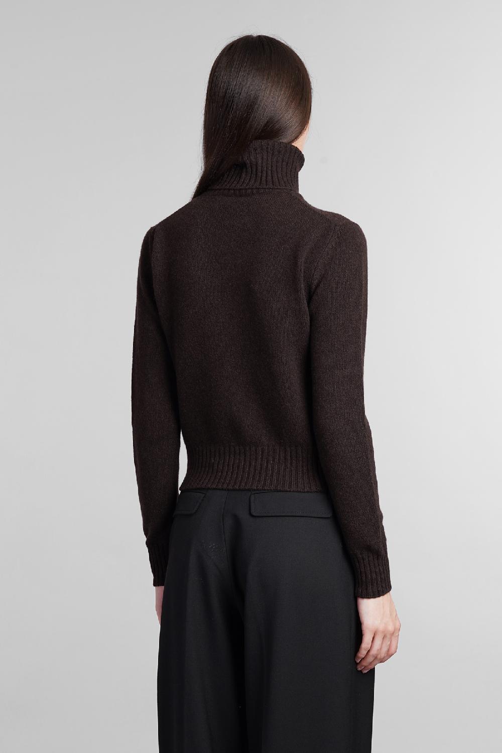 Deliberti Ami Paris Maglia In Cashmere Marrone Cod. 405008 - Deliberti The Luxury Shopping