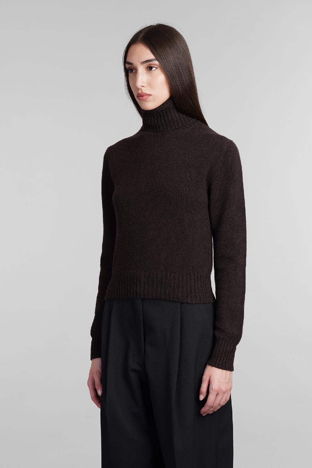 Deliberti Ami Paris Maglia In Cashmere Marrone Cod. 405008 - Deliberti The Luxury Shopping
