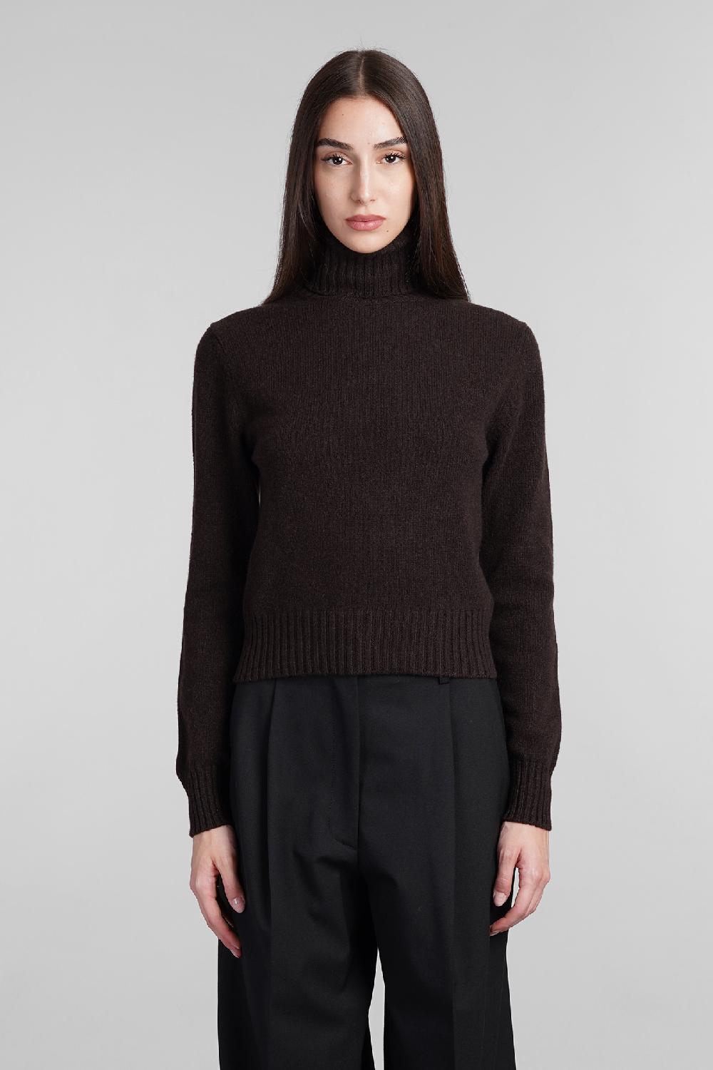 Deliberti Ami Paris Maglia in cashmere marrone cod. 405008 - Deliberti The Luxury Shopping