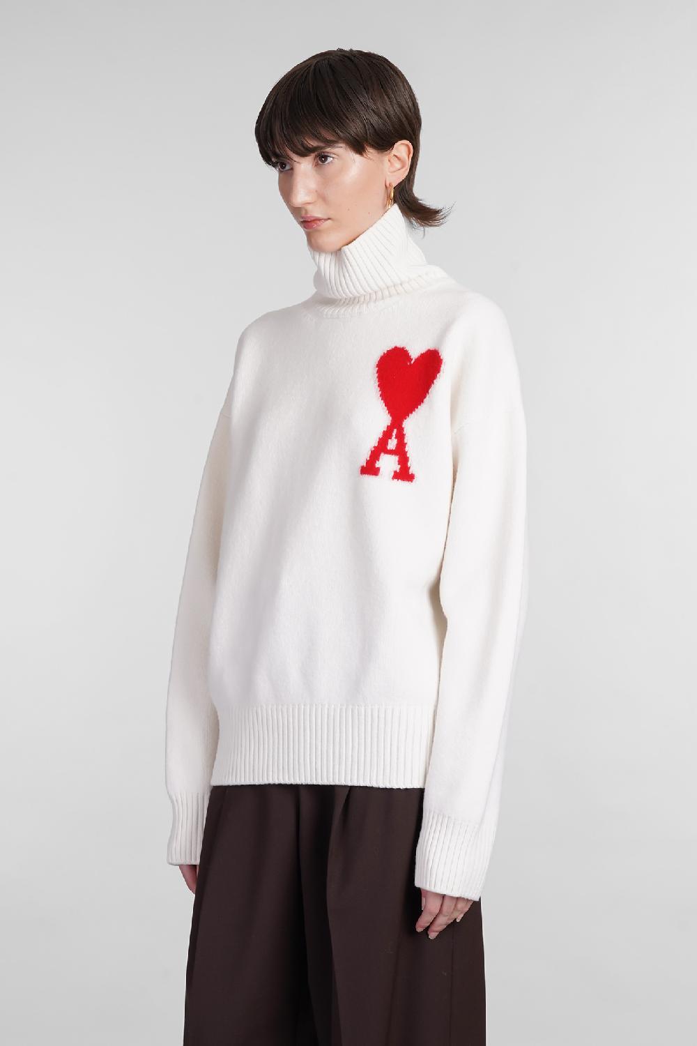 Deliberti Ami Paris Maglia In Lana Beige Cod. 402081 - Deliberti The Luxury Shopping