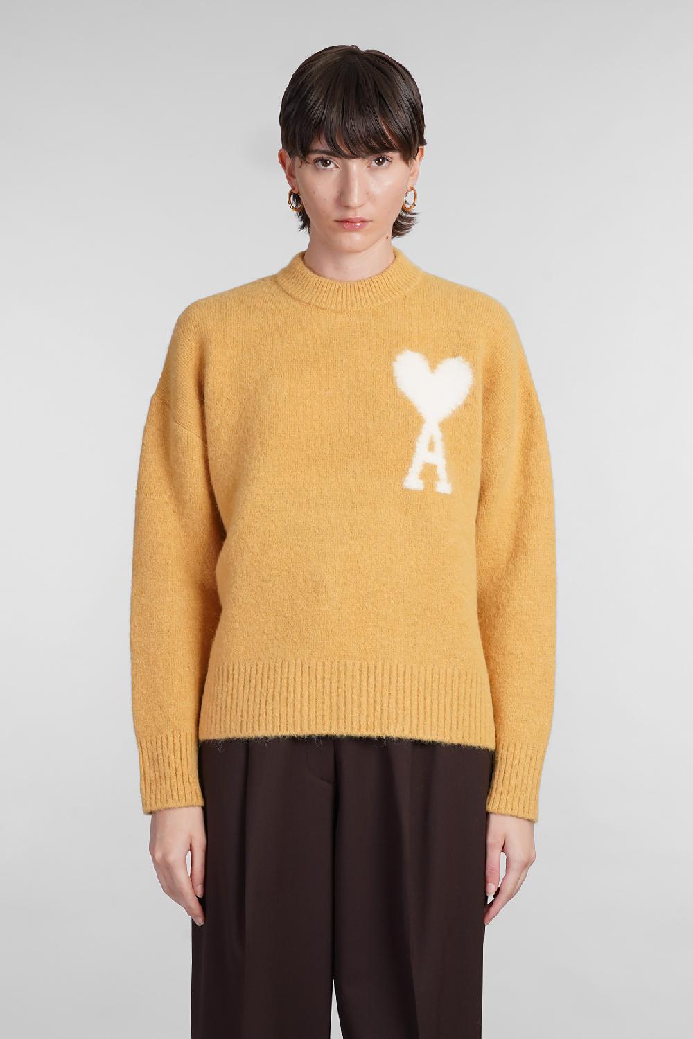 Deliberti Ami Paris Maglia in lana gialla cod. 402082 - Deliberti The Luxury Shopping