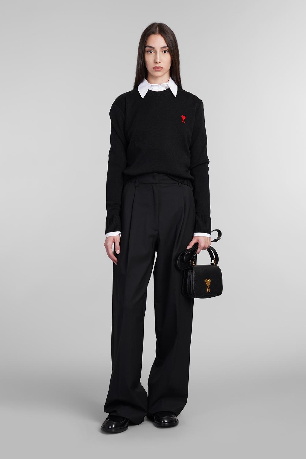 Deliberti Ami Paris Maglia In Lana Nera Cod. 405006 - Deliberti The Luxury Shopping