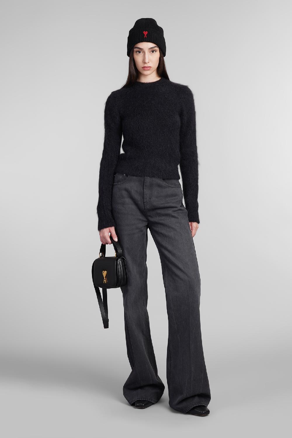 Deliberti Ami Paris Maglia In Lana Nera Cod. 406121 - Deliberti The Luxury Shopping