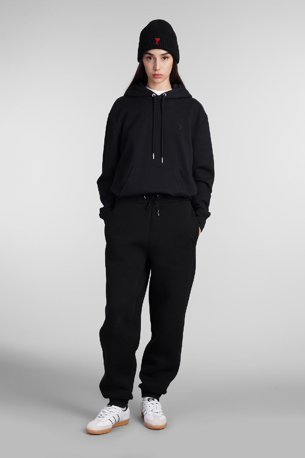 Deliberti Ami Paris Pantalone In Cotone Nero Cod. 405010 - Deliberti The Luxury Shopping