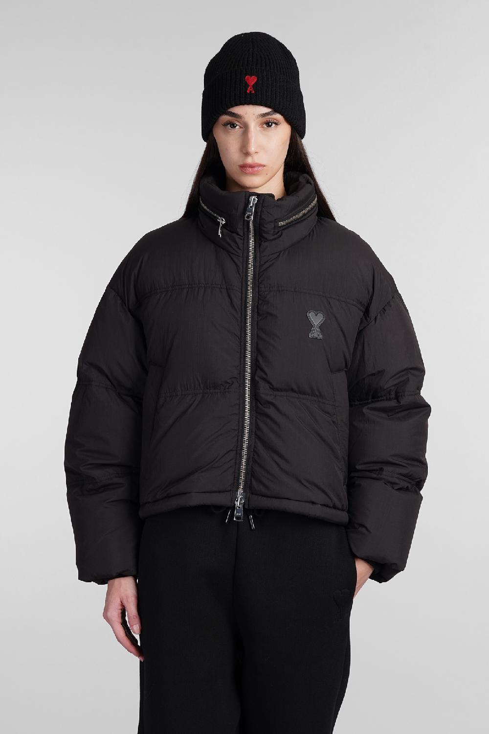 Deliberti Ami Paris Piumino in poliammide nera cod. 406932 - Deliberti The Luxury Shopping