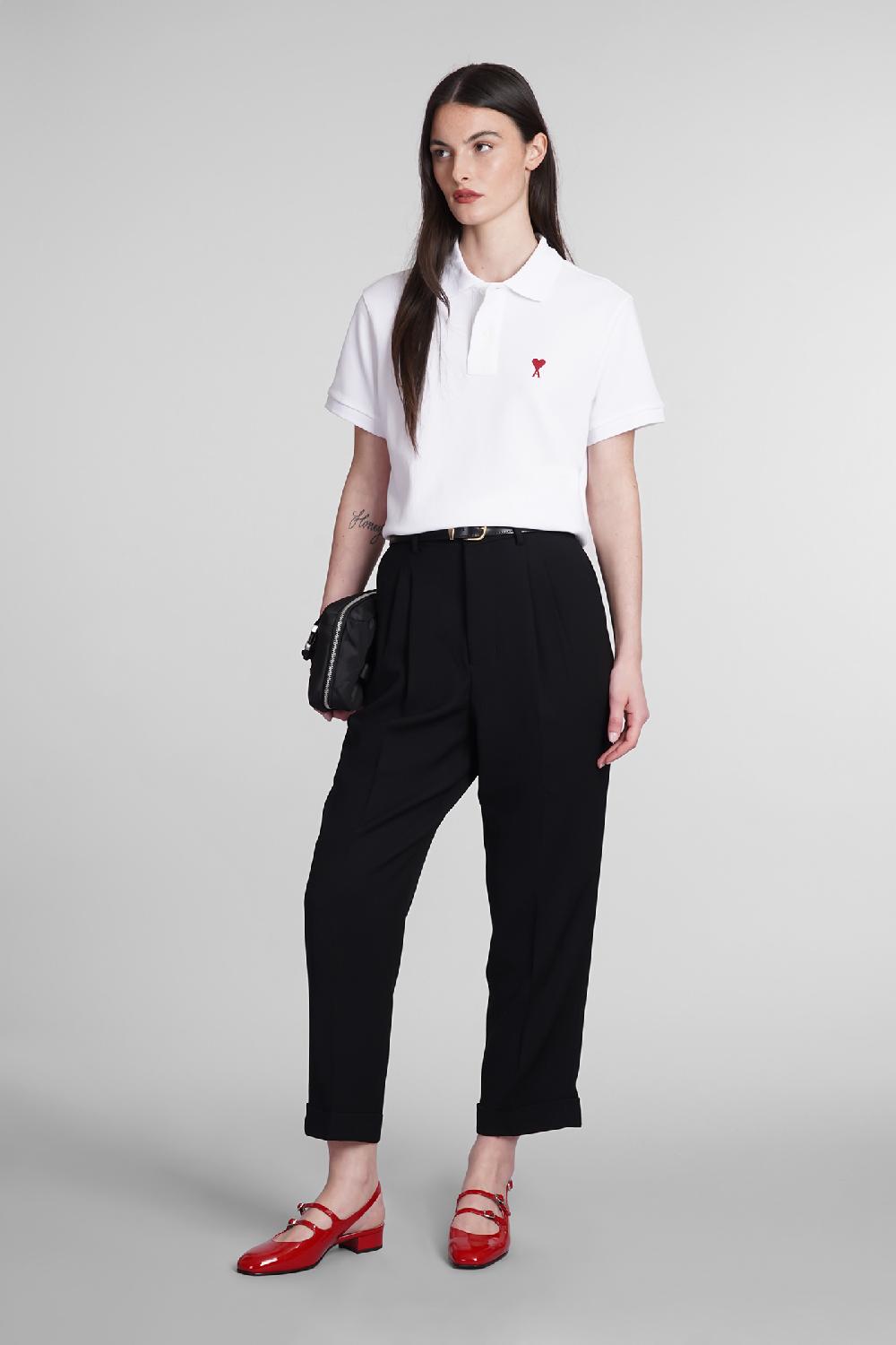 Deliberti Ami Paris Polo In Cotone Bianco Cod. 393422 - Deliberti The Luxury Shopping