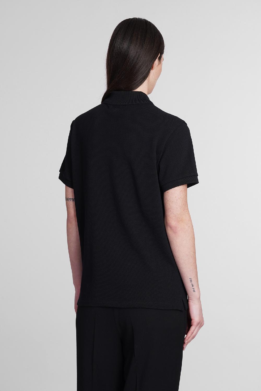 Deliberti Ami Paris Polo In Cotone Nero Cod. 393421 - Deliberti The Luxury Shopping