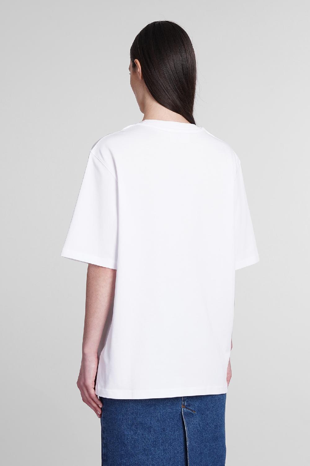 Deliberti Ami Paris T-shirt In Cotone Bianco Cod. 393424 - Deliberti The Luxury Shopping