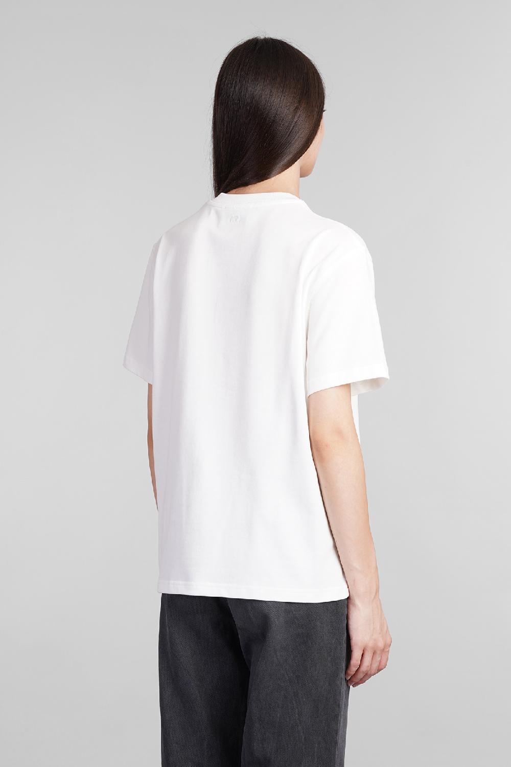 Deliberti Ami Paris T-shirt In Cotone Bianco Cod. 403274 - Deliberti The Luxury Shopping