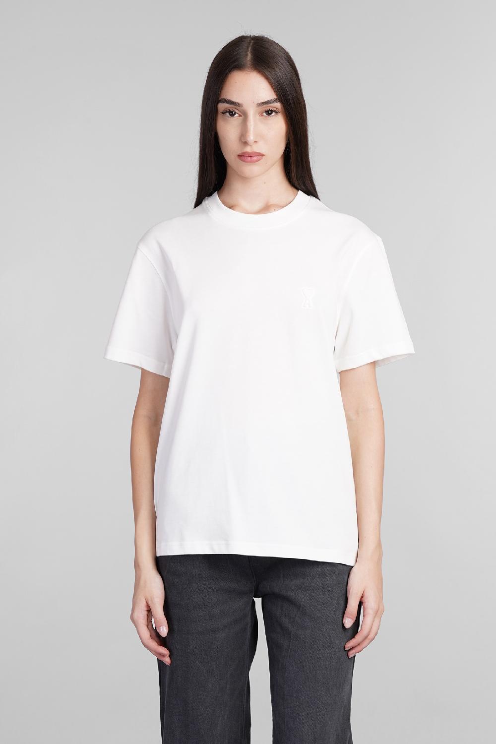 Deliberti Ami Paris T-shirt in cotone bianco cod. 403274 - Deliberti The Luxury Shopping