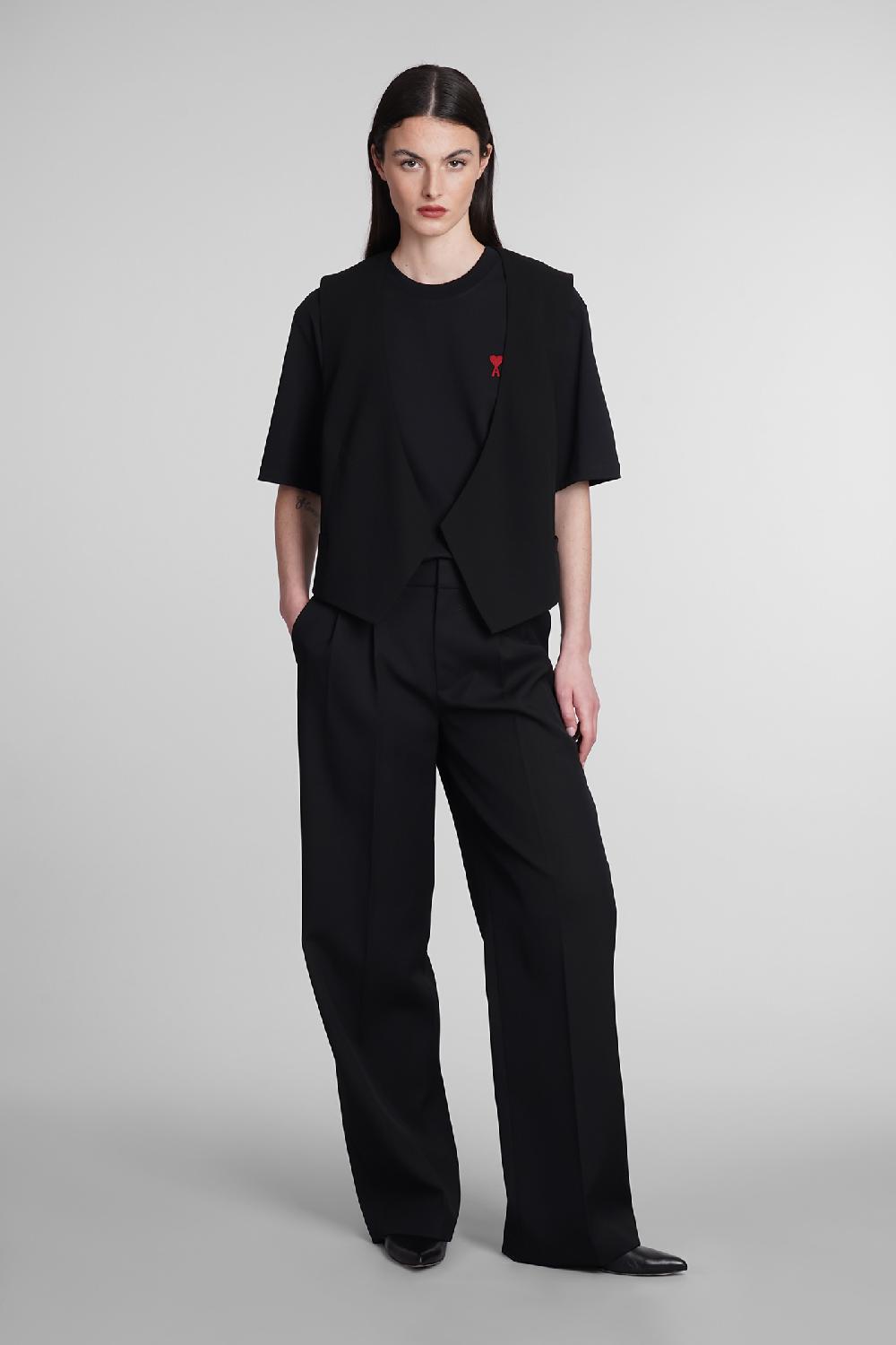 Deliberti Ami Paris T-shirt In Cotone Nero Cod. 393423 - Deliberti The Luxury Shopping