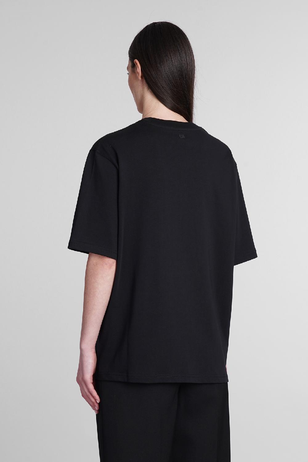 Deliberti Ami Paris T-shirt In Cotone Nero Cod. 393423 - Deliberti The Luxury Shopping