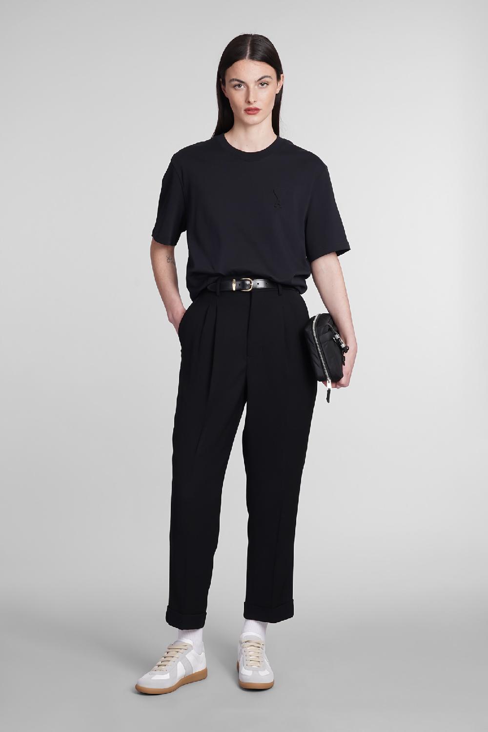 Deliberti Ami Paris T-shirt In Cotone Nero Cod. 393428 - Deliberti The Luxury Shopping