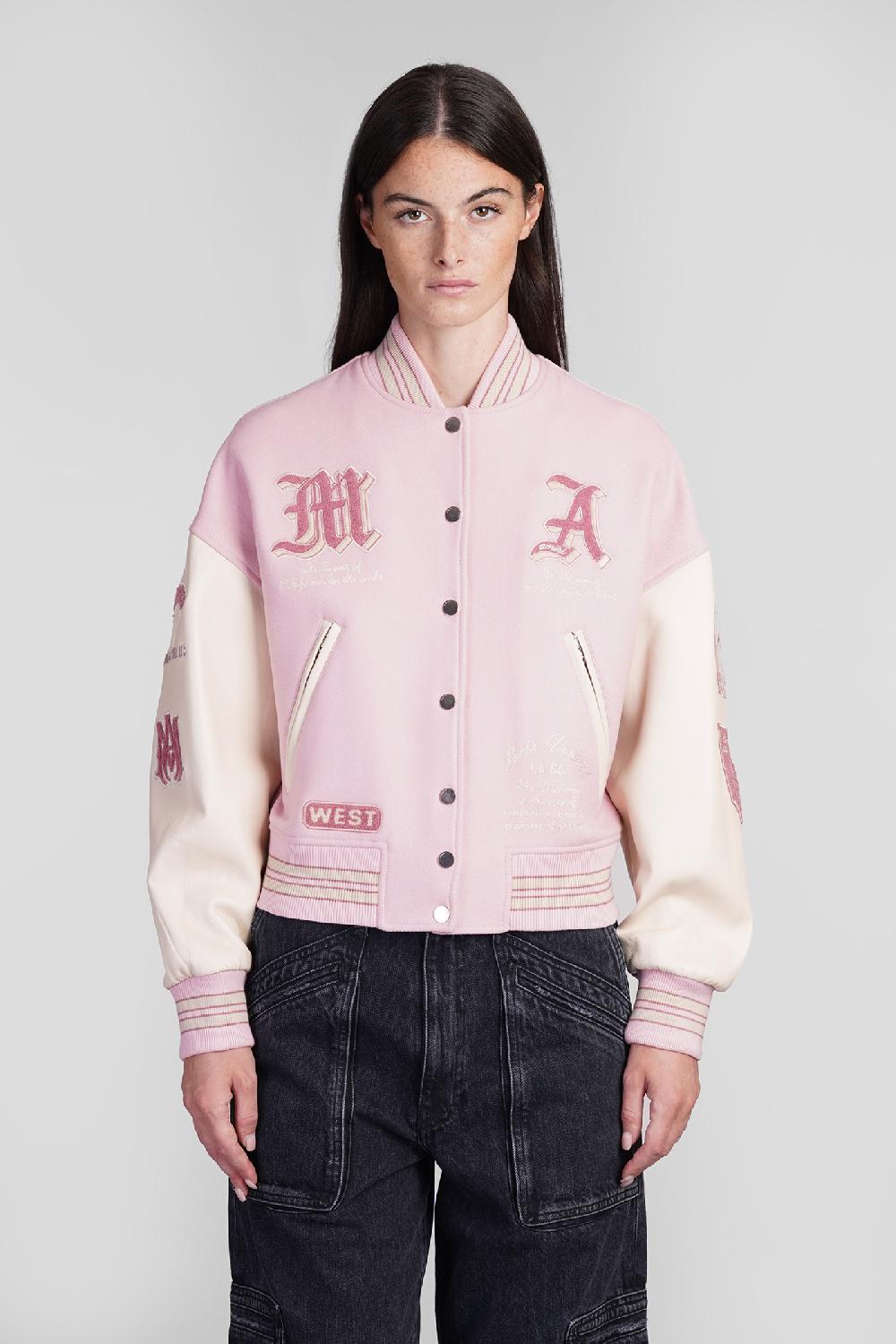 Deliberti Amiri Bomber in lana rosa cod. 405353 - Deliberti The Luxury Shopping